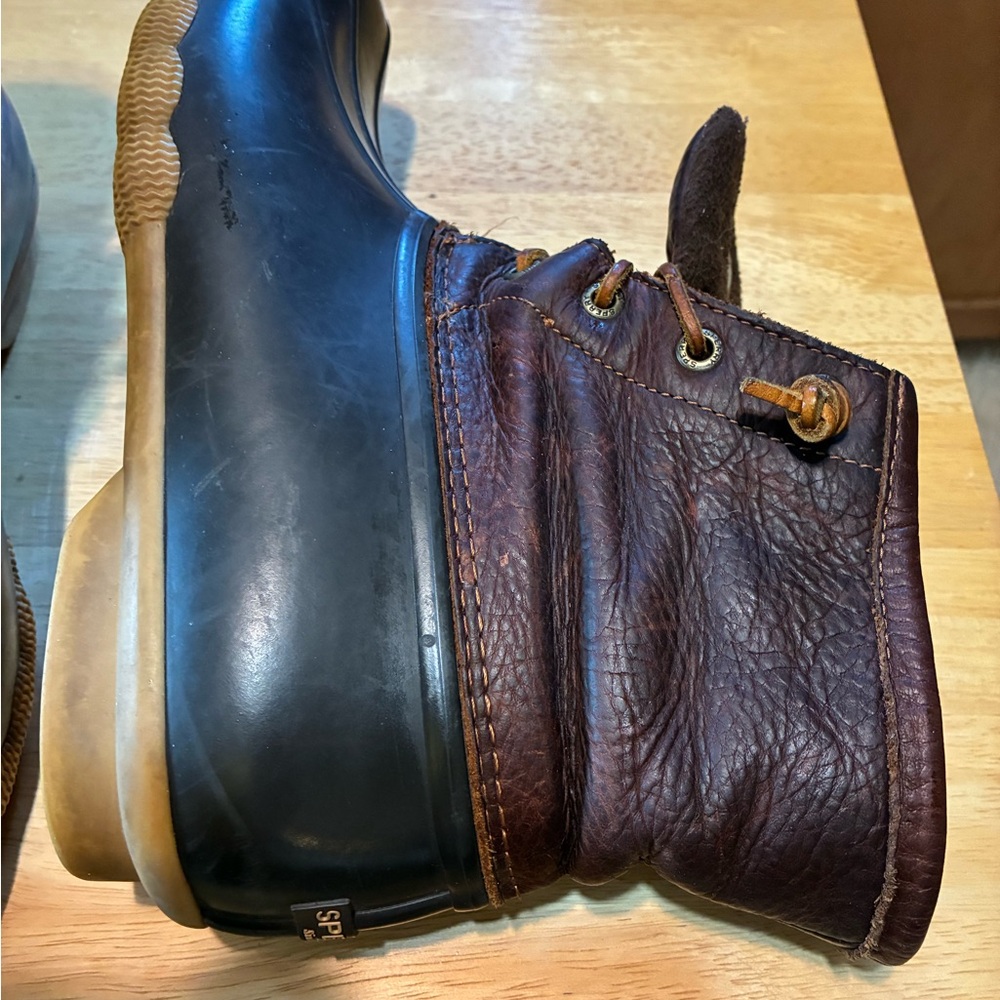 Ladies Sperry Brown Leather Water resistant Boots-10 - Picture 4 of 7